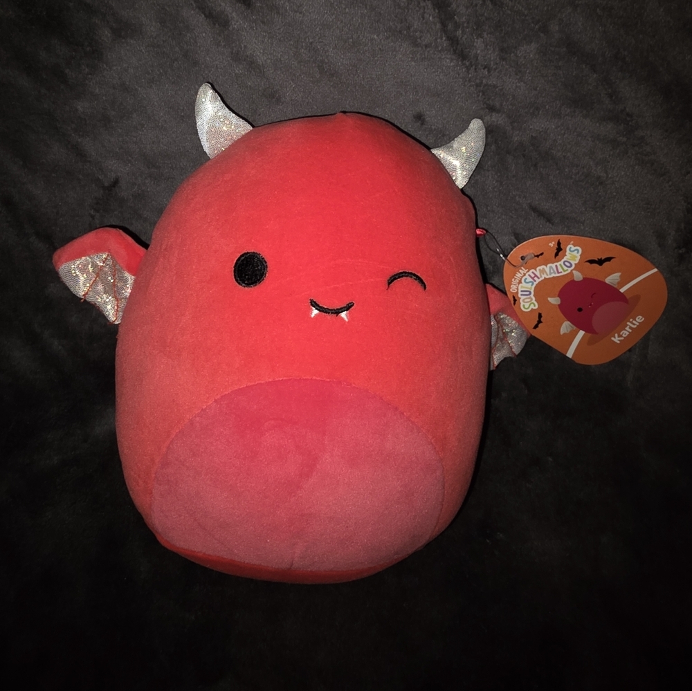 Squishmallows Red Plush with Silver Accents